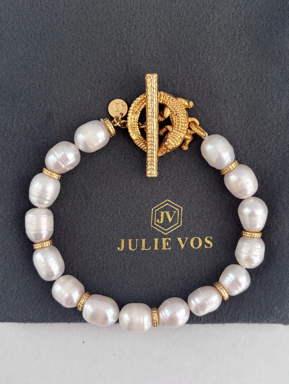 NWOT Julie Vos Alligator Pearl Bracelet